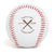 Baseball Thanks Coach Crossed Bats Laser Engraved Baseball