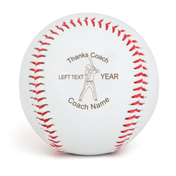 Baseball Thanks Coach Player Laser Engraved Baseball