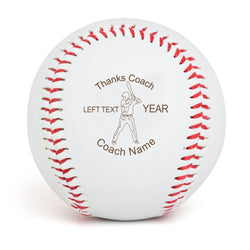 Baseball Thanks Coach Player Laser Engraved Baseball