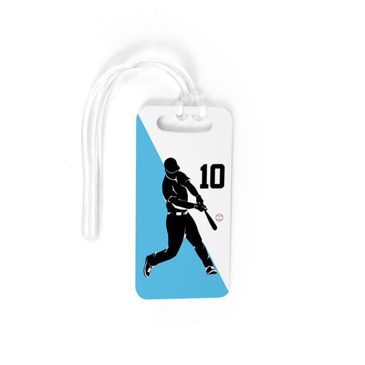 Baseball Bag/Luggage Tag - Personalized Baseball Player Silhouette Guy