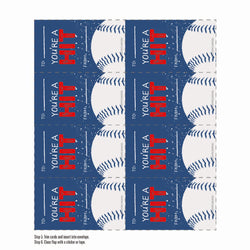 You're A Hit Baseball Valentine's Day Card