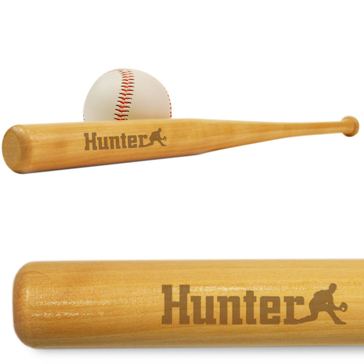 Baseball Mini Engraved Bat Personalized Silhouette