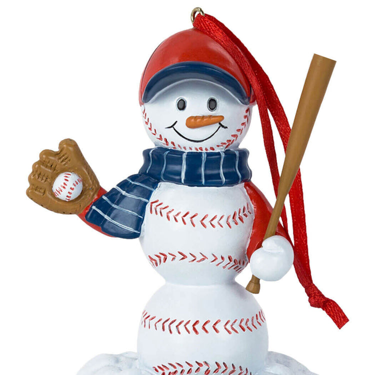 CTS Baseball Ornament - Baseball Snowman - SS
