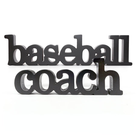 Baseball Coach Wood Words