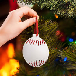 Baseball Round Ceramic Ornament - Ball Graphic