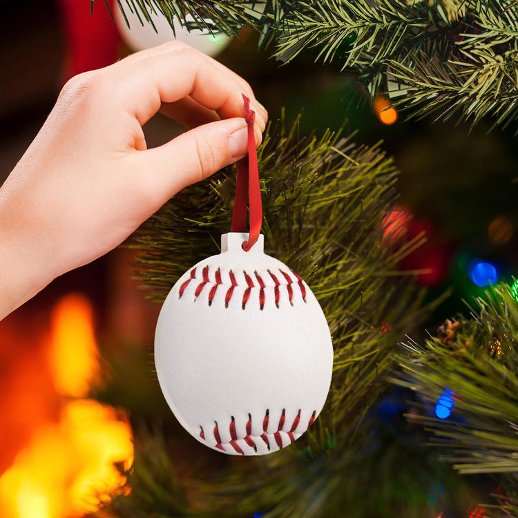 Baseball Round Ceramic Ornament - Ball Graphic