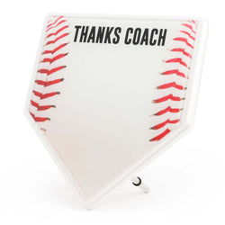 Premier Wooden Baseball Home Plate Plaque - Thanks Coach
