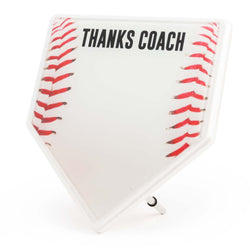 Premier Wooden Baseball Home Plate Plaque - Thanks Coach