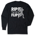 Baseball Tshirt Long Sleeve - Rip It Flip It [Adult X-Large/Black] - SS