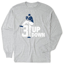 Baseball Tshirt Long Sleeve - 3 Up 3 Down