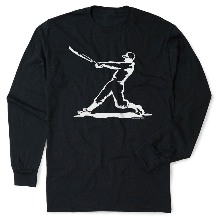 Baseball Tshirt Long Sleeve - Baseball Player