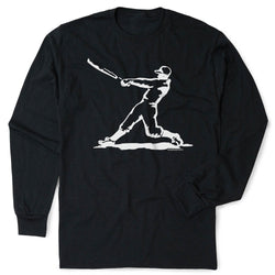 Baseball Tshirt Long Sleeve - Baseball Player