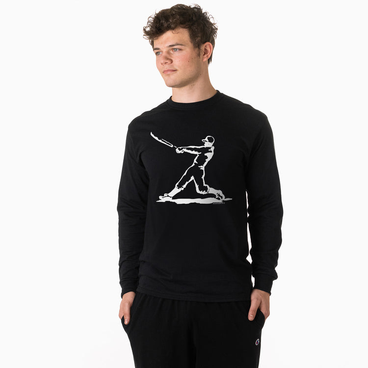 Baseball Tshirt Long Sleeve - Baseball Player