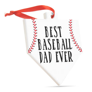 CTS Baseball Home Plate Ceramic Ornament - Best Baseball Dad Ever