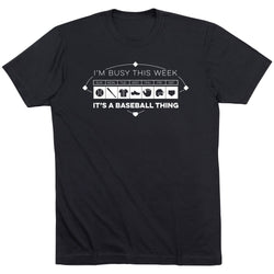 Baseball T-Shirt Short Sleeve - 24-7 Baseball [Adult Medium/Black] - SS