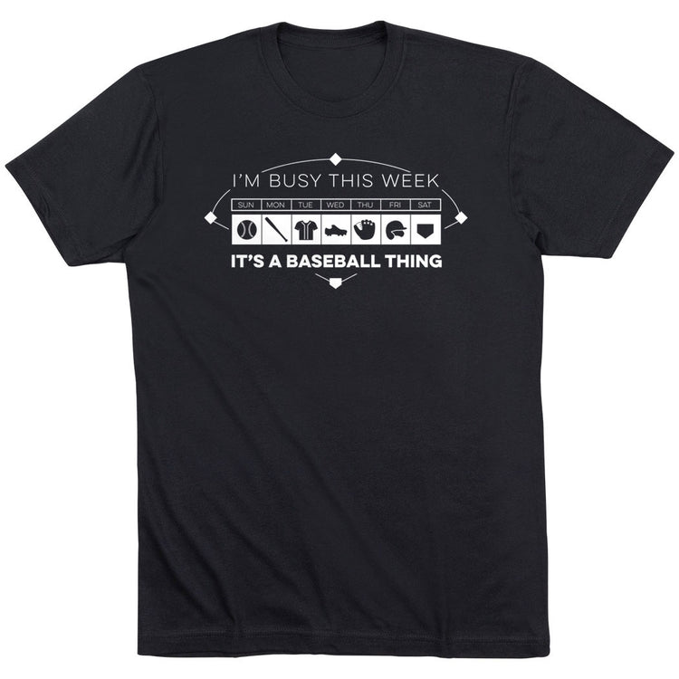 Baseball T-Shirt Short Sleeve - 24-7 Baseball [Adult Medium/Black] - SS