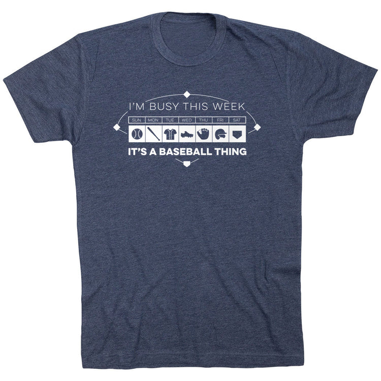 Baseball T-Shirt Short Sleeve - 24-7 Baseball [Navy/Adult XX-Large] - SS