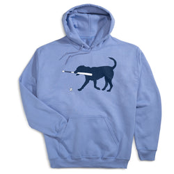 Baseball Hooded Sweatshirt - Navy Baseball Dog [Carolina/Adult Medium] - SS