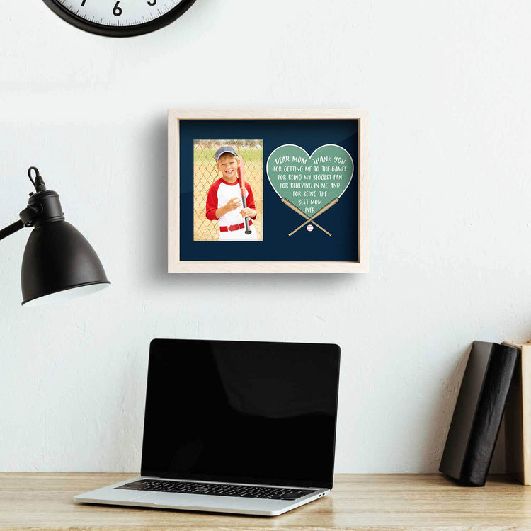 Baseball Premier Frame - Dear Mom Heart