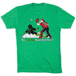 Baseball Short Sleeve T-Shirt - How The Pinch Stole Home [Green/Youth Large] - SS