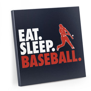 CTS Baseball Canvas Wall Art - Eat Sleep Baseball