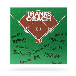 Baseball Canvas Wall Art - Thanks Coach