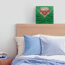 Baseball Canvas Wall Art - Thanks Coach