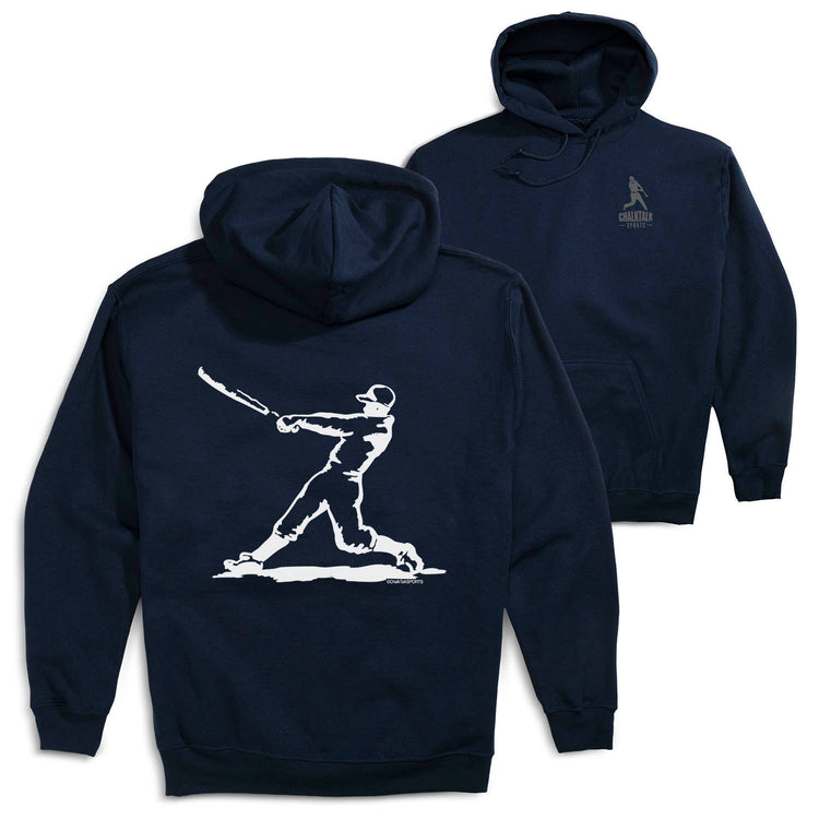 Baseball Hooded Sweatshirt - Baseball Player (Back Design)