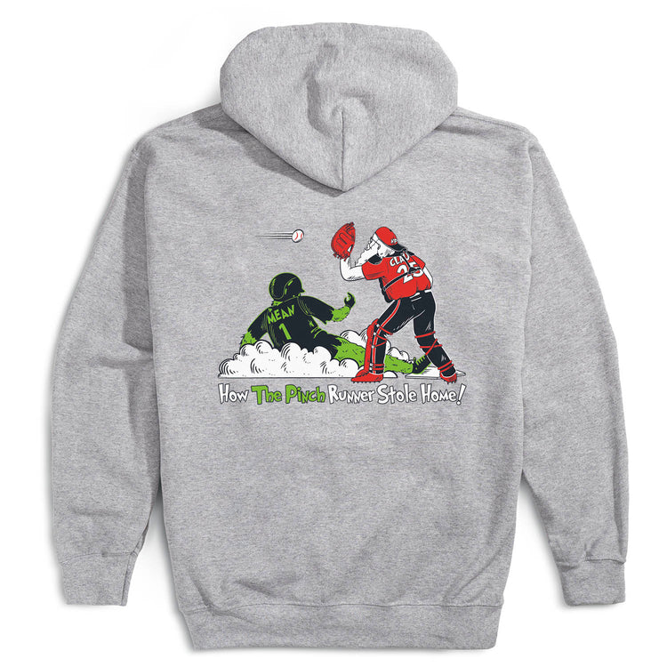 Baseball Hooded Sweatshirt - How The Pinch Stole Home (Back Design)