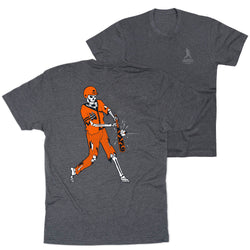 Baseball Short Sleeve T-Shirt - Home Run Zombie (Back Design)