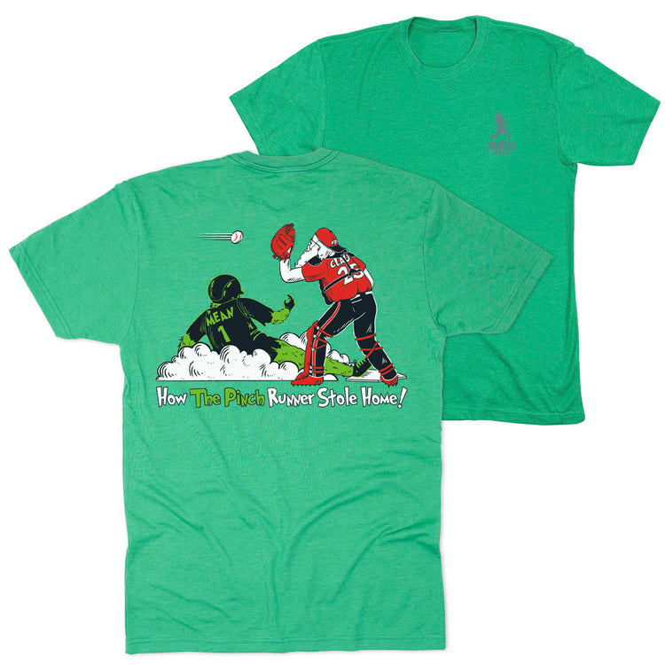 Baseball Short Sleeve T-Shirt - How The Pinch Stole Home (Back Design)