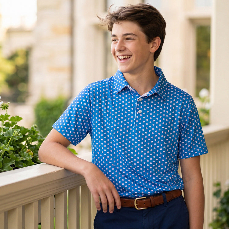 Baseball Short Sleeve Polo Shirt - Pop Fly Baseball