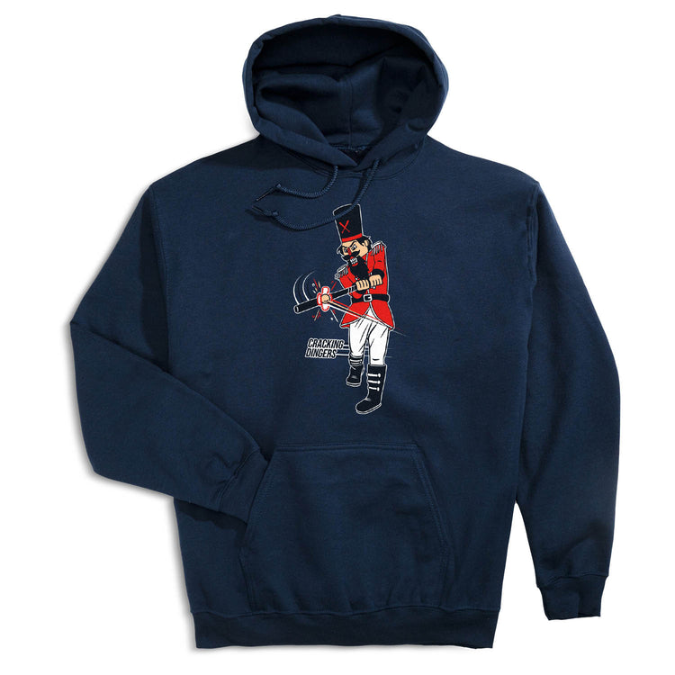 Baseball Hooded Sweatshirt - Cracking Dingers [Navy/Adult Large] - SS