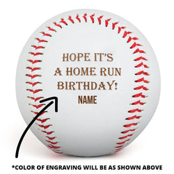 Engraved Baseball - Birthday