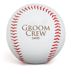 Engraved Baseball - Groom Crew