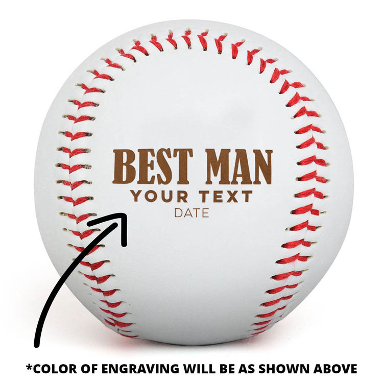 Engraved Baseball - Best Man