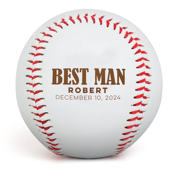 Engraved Baseball - Best Man