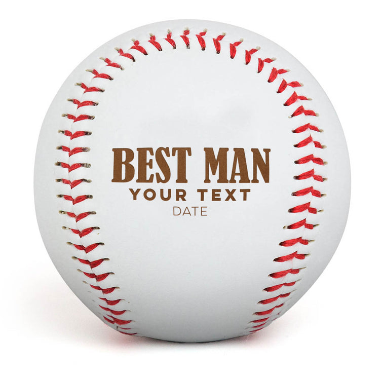 Engraved Baseball - Best Man