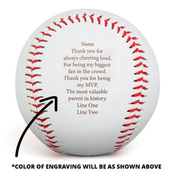 Engraved Baseball - Thanks Dad
