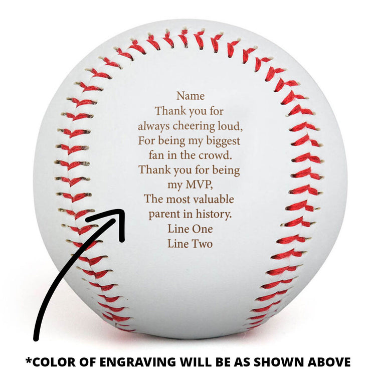 Engraved Baseball - Thanks Dad