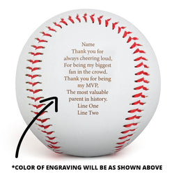 Engraved Baseball - Thanks Mom