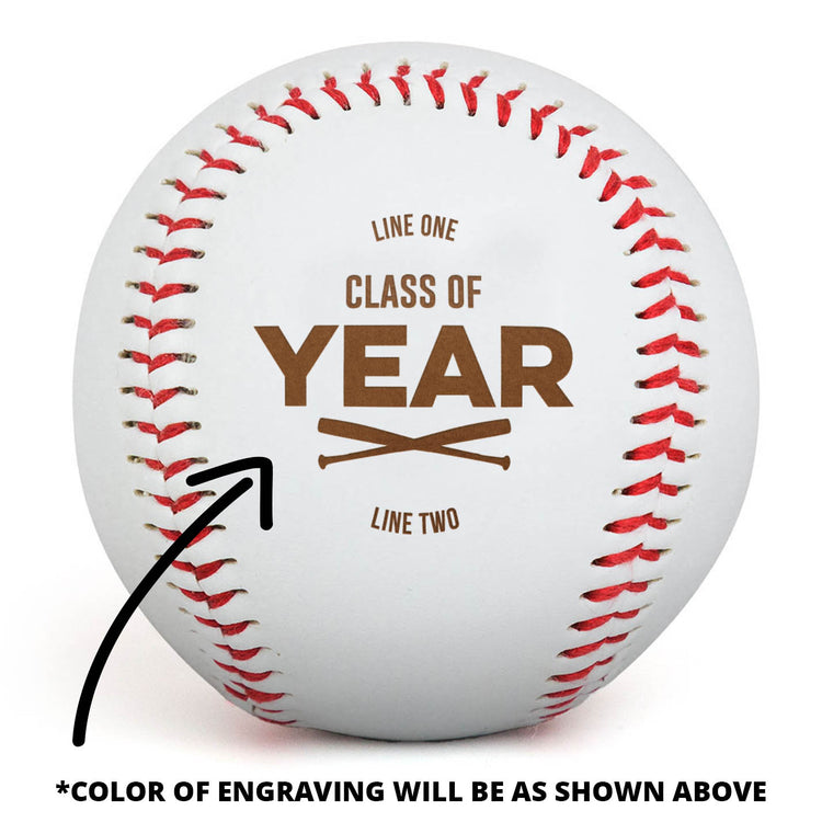 Engraved Baseball - Graduation