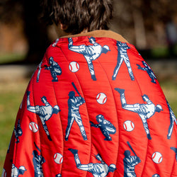 Baseball Gameday Puffle Blanket - Batter Up Baseball