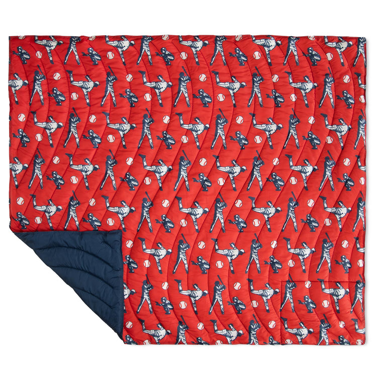 Baseball Gameday Puffle Blanket - Batter Up Baseball