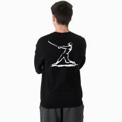 Baseball Crewneck Sweatshirt - Baseball Player (Back Design)