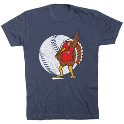 Baseball Short Sleeve T-Shirt - No Fowl Balls [Adult Small/Navy] - SS