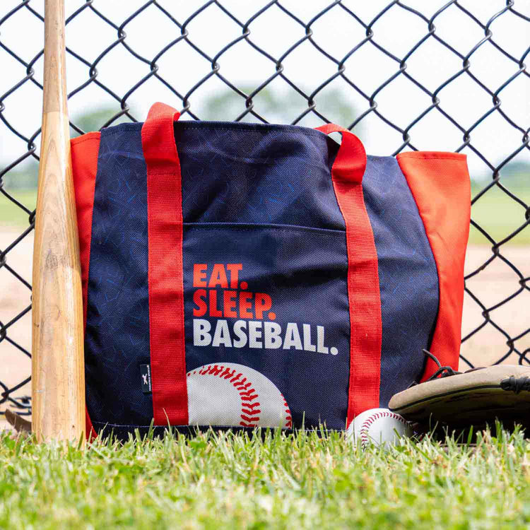 Baseball Tote Bag - Eat Sleep Baseball