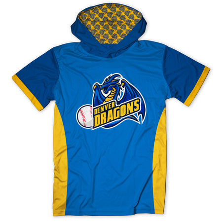 Custom Team Lightweight Short Sleeve ShieldDri Hoodie -  Baseball