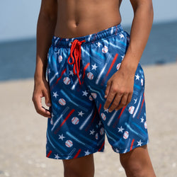 Baseball Swim Trunks - All American