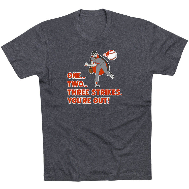 Baseball Short Sleeve T-Shirt - The Pitch Count [Charcoal/Youth Medium] - SS